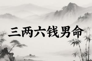 三兩六錢男命最正確詳解