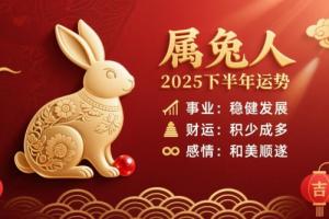 2025年屬兔人下半年運勢如何